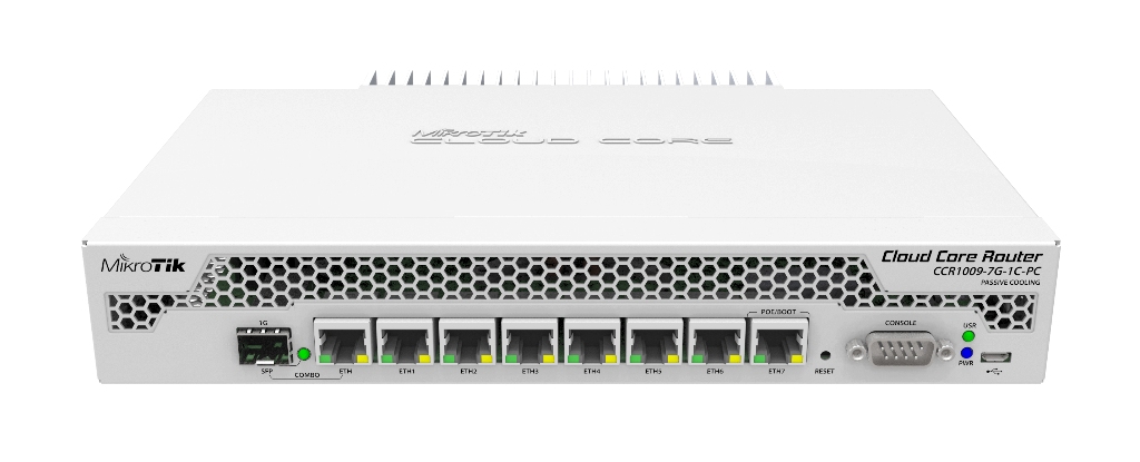 Mikrotik MikroTik CCR1009-7G-1C-PC 8 Gigabit Port 1 adet Combo SFP Firewall Router