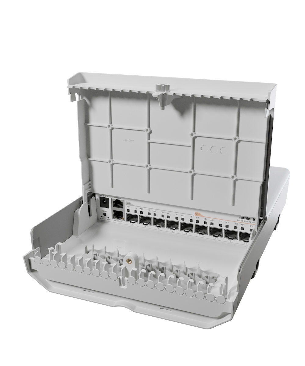 Mikrotik MikroTik netFiber 9 Dış ortam 10 G fiber switch • 4× SFP+ • 5× SFP • 1× RJ45 PoE-in Switch - görsel 3