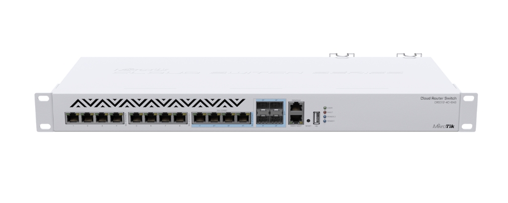 Mikrotik MikroTik CRS312-4C+8XG-RM 8× 10G RJ45 + 4× 10G COMBO (RJ45/SFP+), 120 Gbps 10G Omurga Switch