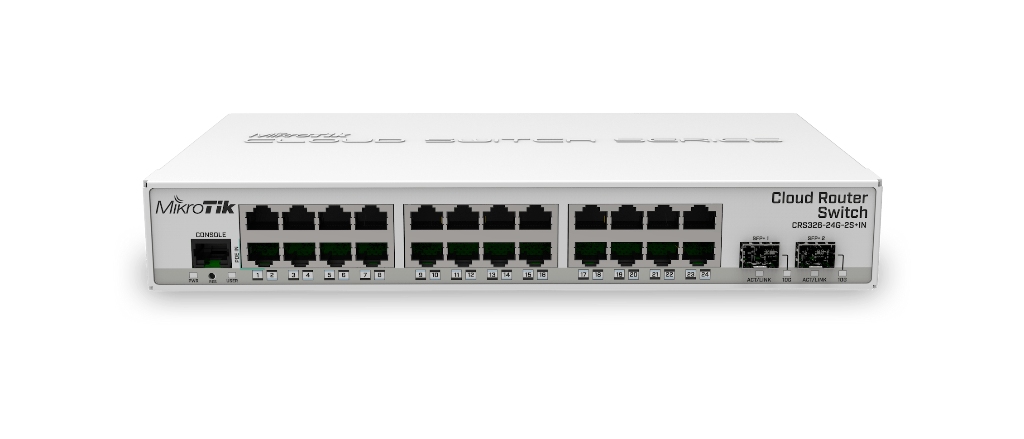 Mikrotik MikroTik CRS326-24G-2S+IN 24× Gigabit + 2× 10G SFP+, masaüstü yönetilebilir switch - görsel 2