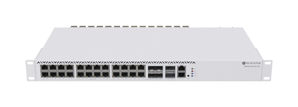 Mikrotik MikroTik CRS326-4C+20G+2Q+RM 20× 2.5 GbE, 4× 10G SFP+, 2× 40G — Stüdyo ve ofisler için Yüksek Hızlı Switch
