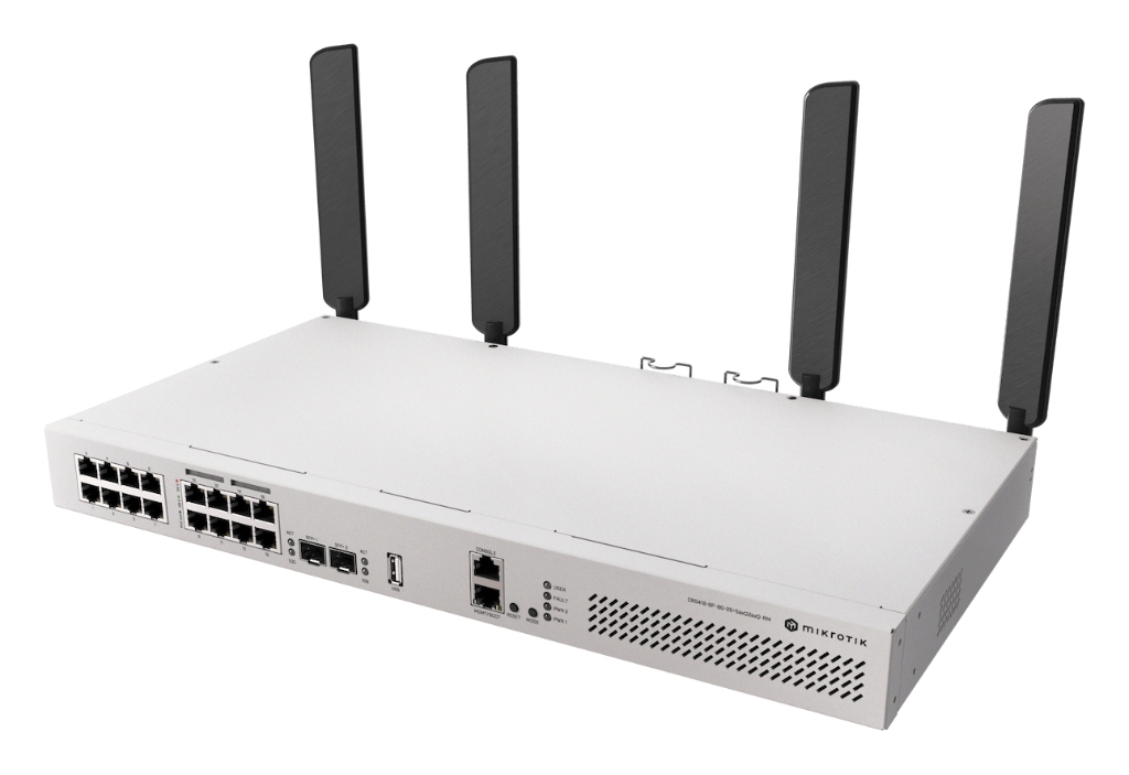 Mikrotik MikroTik CRS418-8P-8G-2S+5axQ2axQ-RM Wi-Fi 6 - 16× GbE, 8× PoE-out, 2× 10G SFP+