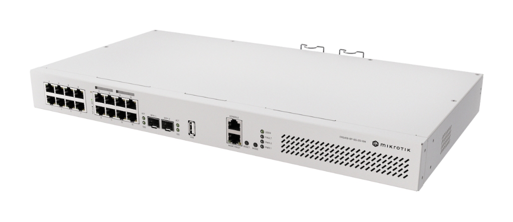 Mikrotik MikroTik CRS418-8P-8G-2S+RM 16× Gigabit (8× PoE-out), 2× 10G SFP+, Router Switch - görsel 2