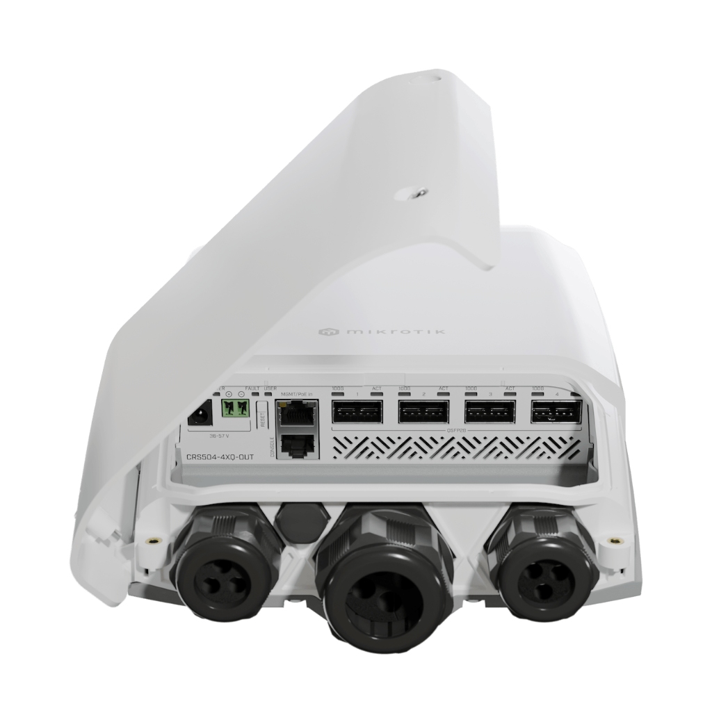 Mikrotik MikroTik CRS504-4XQ-OUT IP66 dış ortam 100 G switch 4× 100G QSFP28, breakout 16× 25G Omurga Switch - görsel 3