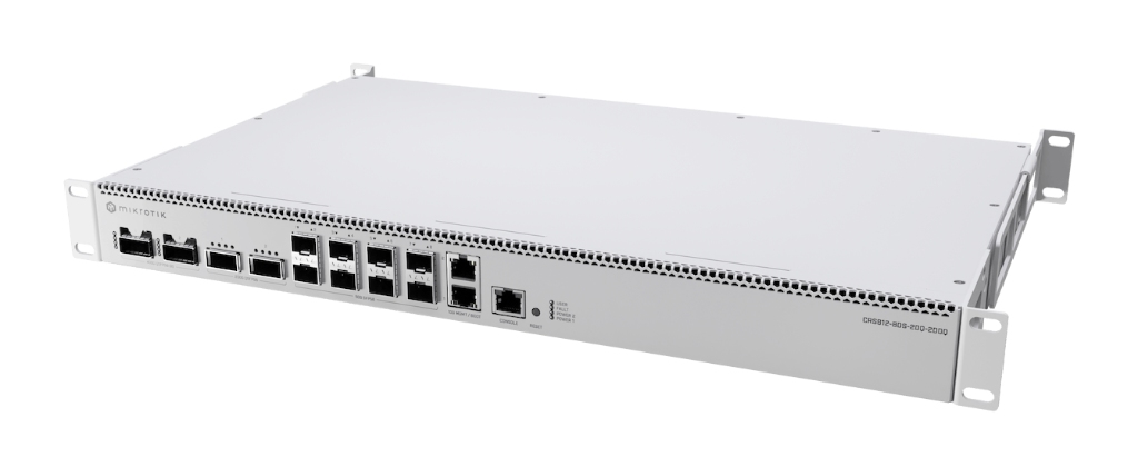 Mikrotik MikroTik CRS812 DDQ | 2×400G QSFP-DD, 2×200G QSFP56, 8×50G SFP56 | 400G leaf spine switch - görsel 2