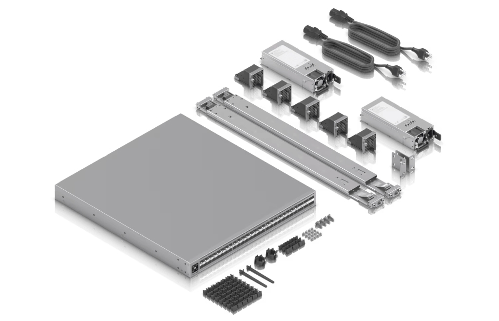 UBNT UniFi Enterprise Campus Aggregation UBNT UniFi Enterprise Campus Aggregation (ECS-Aggregation) – 48× 25G SFP28, 6× 100G QSFP28 ve MC-LAG Destekli 1.8 Tbps Layer 3 Aggregation Switch - görsel 4