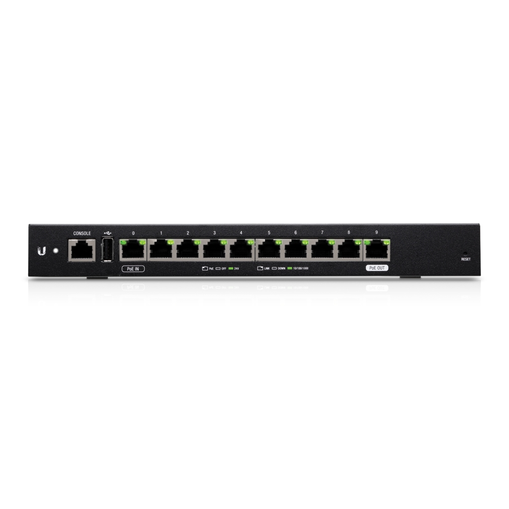 UBNT EdgeRouter 10 UBNT EdgeRouter 10 (ER-10) – 10 Gigabit RJ45 Portlu, PoE Girişli ve PoE Passthrough Destekli Profesyonel Router