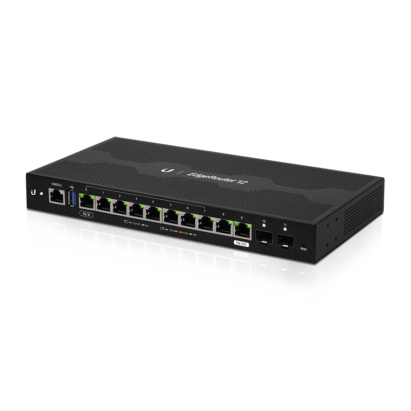 UBNT EdgeRouter 12 UBNT-ER-12 UBNT EdgeRouter 12 10 Port Gigabit Ethernet 2 Port 1.25GSFP Firewall Router - görsel 2