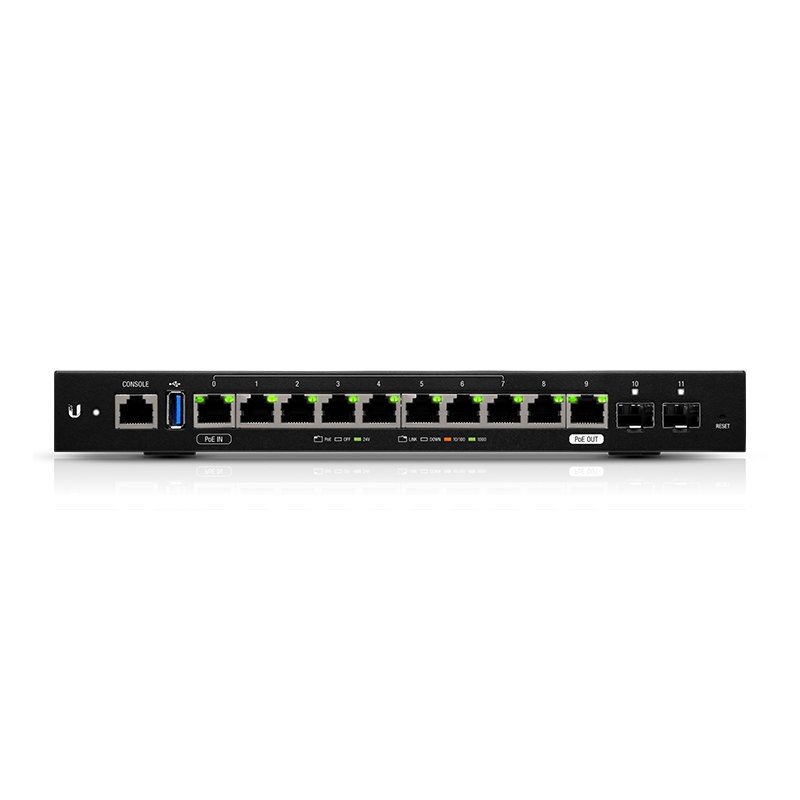 UBNT EdgeRouter 12 UBNT-ER-12 UBNT EdgeRouter 12 10 Port Gigabit Ethernet 2 Port 1.25GSFP Firewall Router