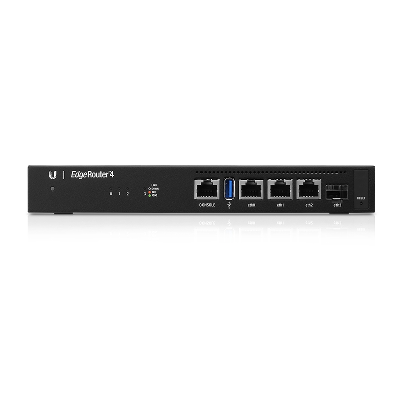 UBNT EdgeRouter 4 UBNT EdgeRouter 4 (ER-4) – 4 Gbps Throughput, 3 Gigabit RJ45 ve 1 SFP Portlu Profesyonel Router