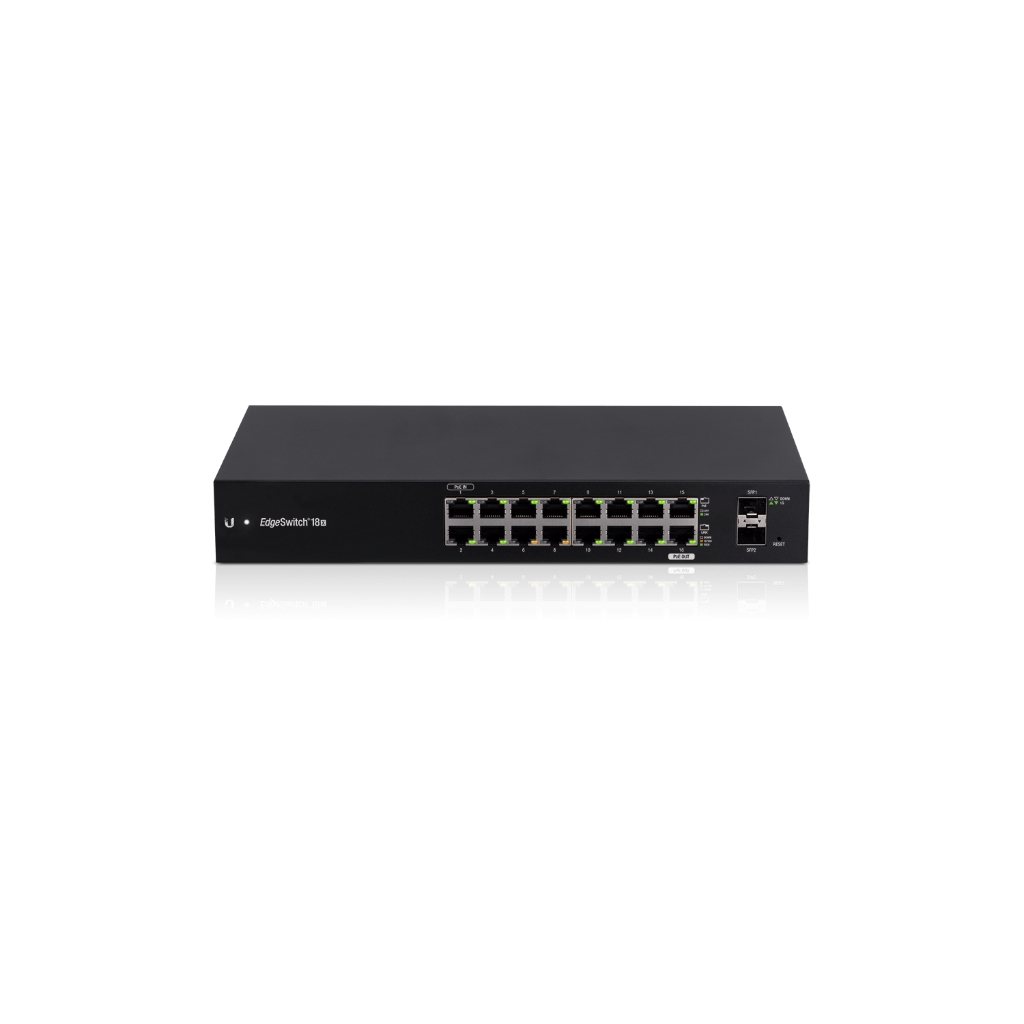 UBNT EdgeSwitch 18X UBNT EdgeSwitch 18X (ES-18X) – 16 Gigabit RJ45, 2 SFP Portlu, Fanless ve Uygun Fiyatlı WISP Switch