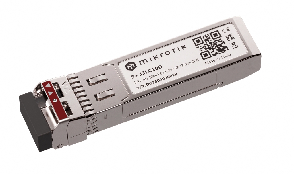 Mikrotik S+2733LC10D MikroTik S+2733LC10D | 10G BiDi Single-Mode SFP+ Çifti, Tek Fiber, 10 km, LC, DDM