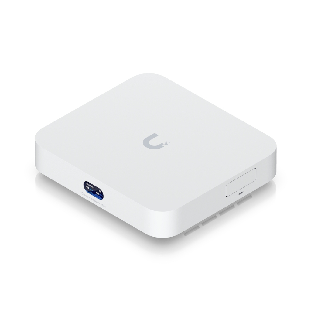 UBNT Cloud Gateway Max UBNT UniFi Cloud Gateway Max (UCG-Max) – 2.5G Çoklu-WAN Cloud Gateway | 2.3 Gbps IDS/IPS, 30+ UniFi Cihaz, NVMe NVR