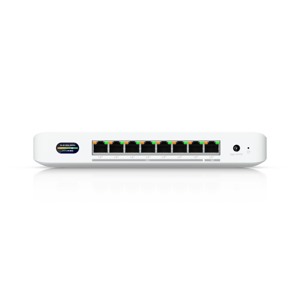 UBNT Device Bridge Switch UBNT UniFi Device Bridge Switch (UDB-Switch) – WiFi 7 Uplink’li 10GbE + 2.5GbE 8 Port PoE+ Switch | 0.96” LCM, 6 GHz Ready - görsel 3