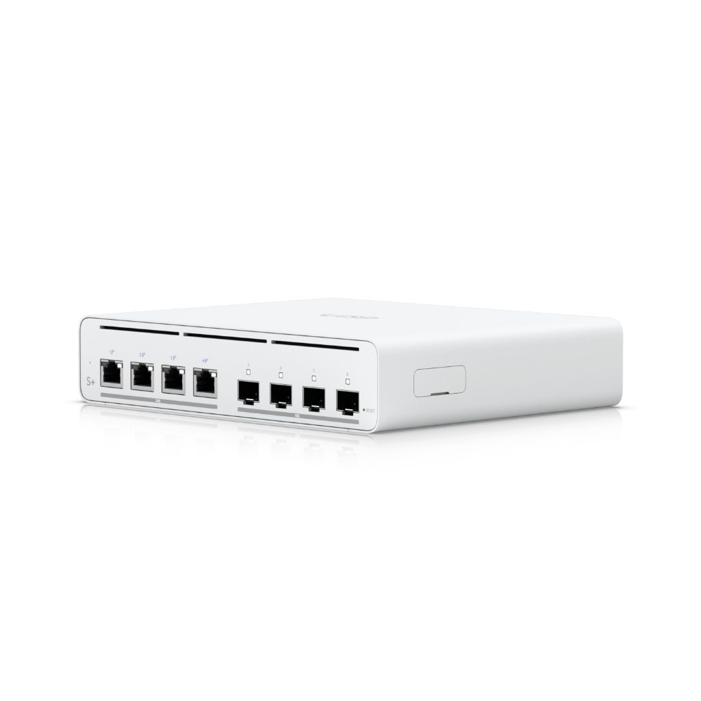 UBNT UISP Switch Plus UBNT UISP Switch Plus (UISP-S-Plus) – 4× 2.5 GbE PoE ve 4× 10G SFP+ Portlu, 160W PoE Bütçesine Sahip ISP Switch - görsel 2