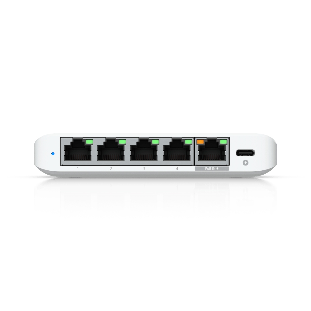 UBNT UniFi Flex Mini 2.5G UBNT UniFi Flex Mini 2.5G (USW-Flex-2.5G-5) | 5 Port 2.5GbE, PoE ve USB-C Destekli Kompakt Switch - görsel 3