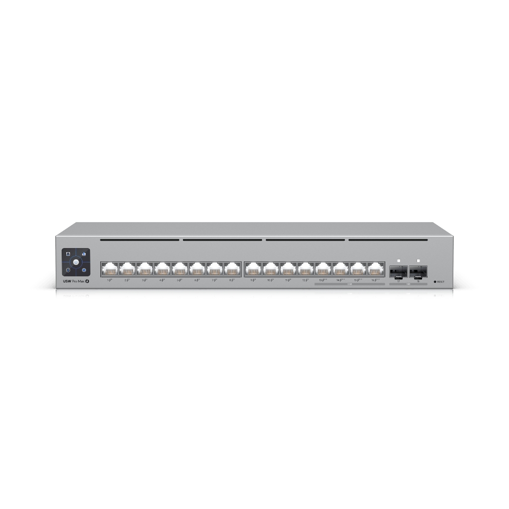 UBNT UniFi Pro Max 16 PoE  UBNT UniFi Pro Max 16 PoE (USW-Pro-Max-16-PoE) | 2.5GbE PoE++ Layer 3 UniFi Switch - görsel 3
