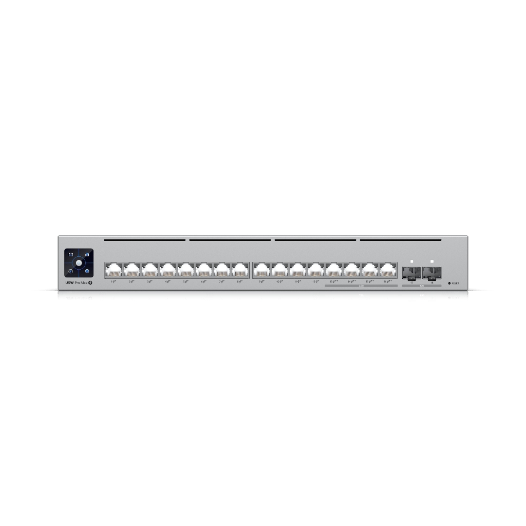 UBNT UniFi Pro Max 16 PoE  UBNT UniFi Pro Max 16 PoE (USW-Pro-Max-16-PoE) | 2.5GbE PoE++ Layer 3 UniFi Switch - görsel 2